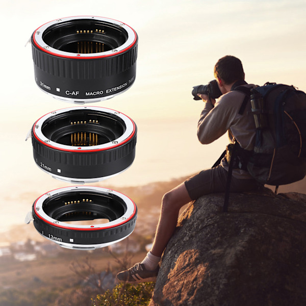 Auto Fokuserande Makro Förlängningslinser Adapterringar Set för Canon EF S Objektiv
