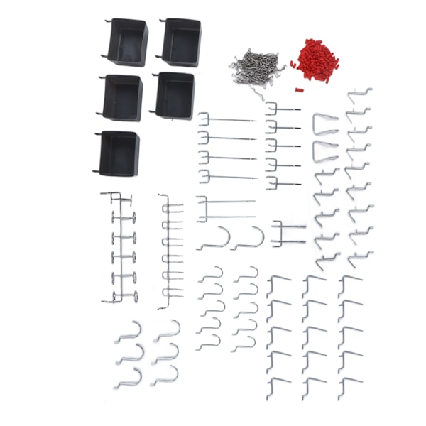 114 stk. Pegboard Krog Sortiment Værktøjsopbevaring Organizer Sæt Kit til Hjemmeværksted