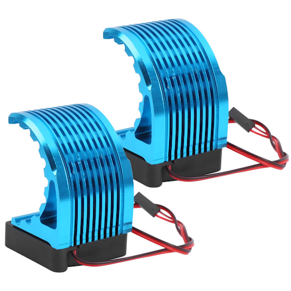 2 stk. Motor køleplade i aluminiumslegering 42MM Universal børsteløs motorkøleventilator til RC-bil