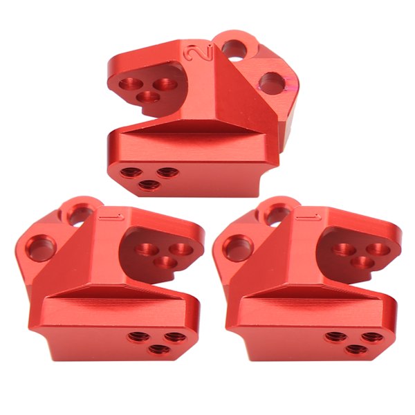 Fast kode trækbom i aluminiumslegering, egnet til Axial SCX10 III AX103007 1/10 RC bilmodel, rød