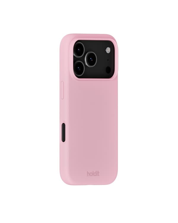 【03】holdit iPhone 17 Pro -silikonikuori, vaaleanpunainen Rosa Silikon
