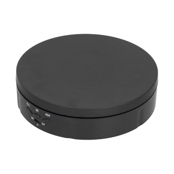 145mm 360° Roterande Automatisk Displayställ 3 Hastighetskontroll USB-driven Smyckeskarusell för Utställning Svart