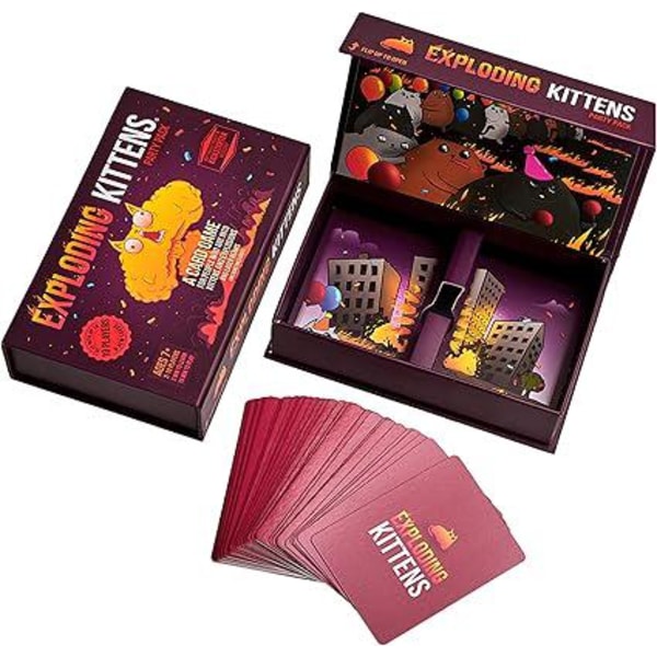 Exploding Kittens - Kortspil Explosion Kitten Party Pack - Kortspil til voksne, teenagere og