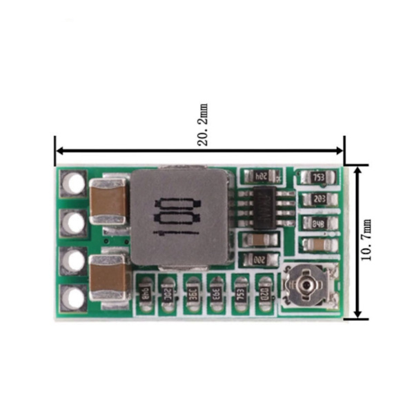 10 stk., MINI 97,5 % effektiv kompakt DC-DC Step-Down-modul: DC 4,5-12V til 5V 3A til brug i biler