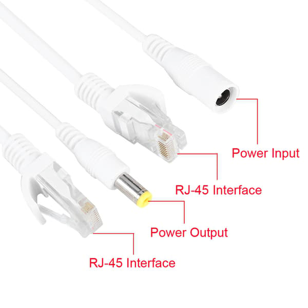 POE RJ45 Kabel Power Over Ethernet Adapter Injektor Splitter - 10 Par