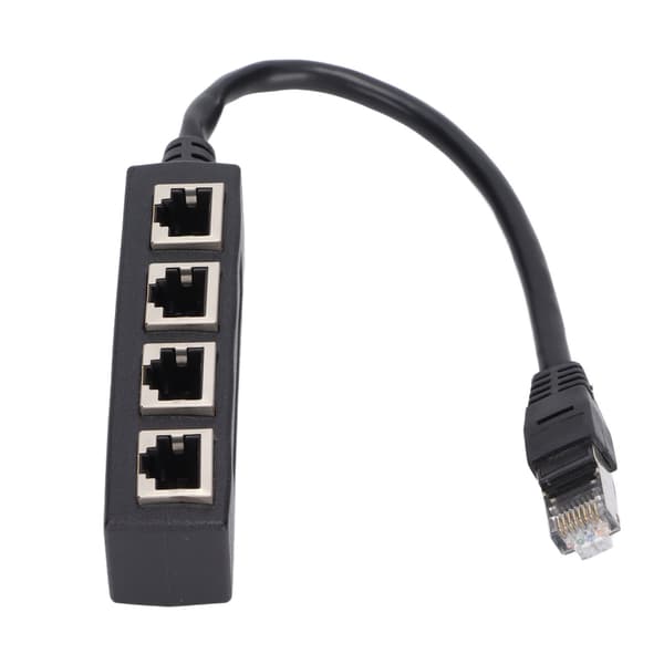 RJ45 Splitter Adapter 1 til 4 Port Glat Transmission Fremragende Forbindelse Netværkskabel Adapter