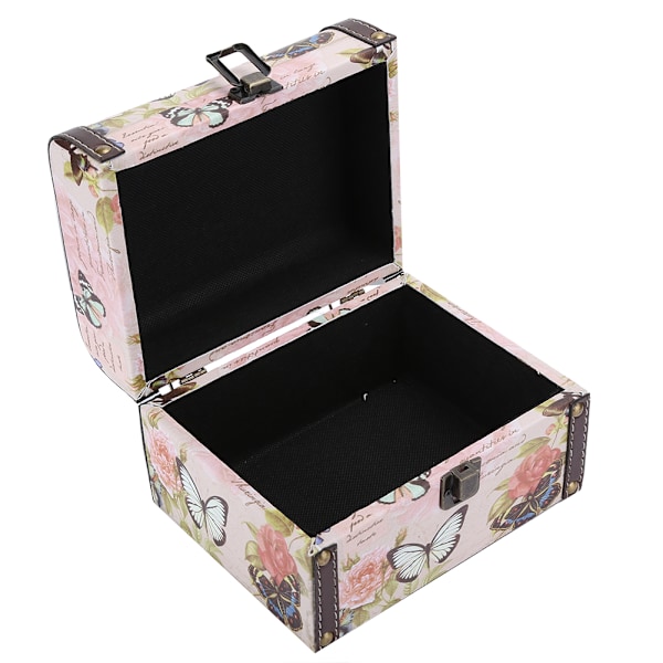 Smyckeskrin Organizer Fodral Bärbar Trä PU Smyckesdisplay Förvaringsfodral för Halsband Örhängen2202C