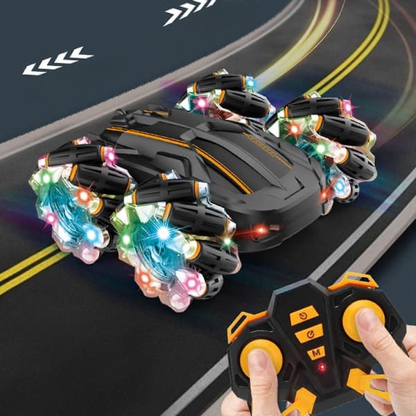 RC Höghastighets Driftingbil med Dubbelsidig Spray Stuntfunktioner och Lampor för Barnpresenter
