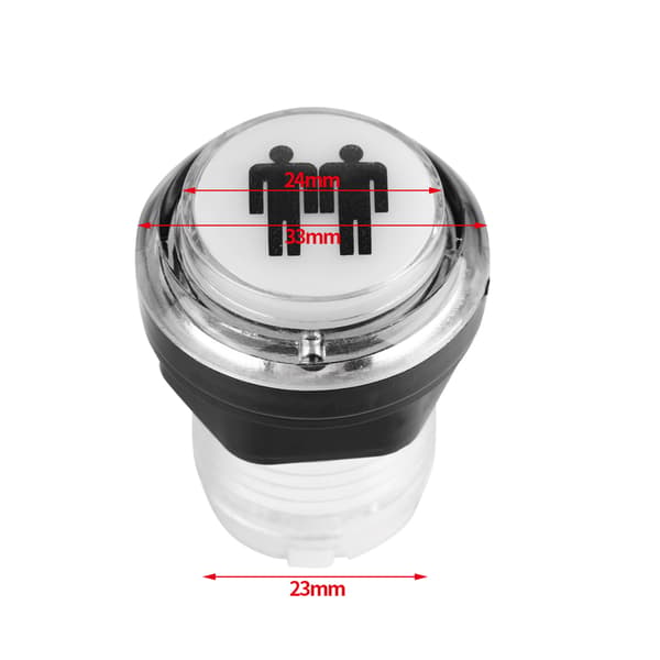 4 x LED Start Trykknap Sæt Del 1 Spiller 2 Spiller LED Møntknapper til Arkade