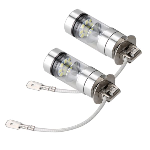 2st H3 6000K 100W LED 20-SMD Högeffekts Dimljus DRL Glödlampor HID