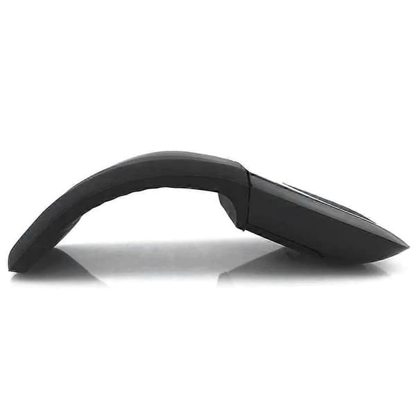 Ultratunn vikbar optisk bågmus 2.4G/Bluetooth trådlös mus Ergonomisk tyst 3D-pekmus Kontor Spel Bluetooth Black Bluetooth