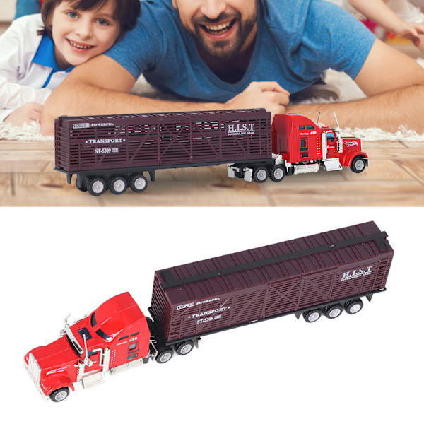 1:65 Træk Tilbage Lastbiler Realistiske Udsøgte Interaktive Legerings Træk Tilbage Transportbiler Model Legetøj til Børn 2