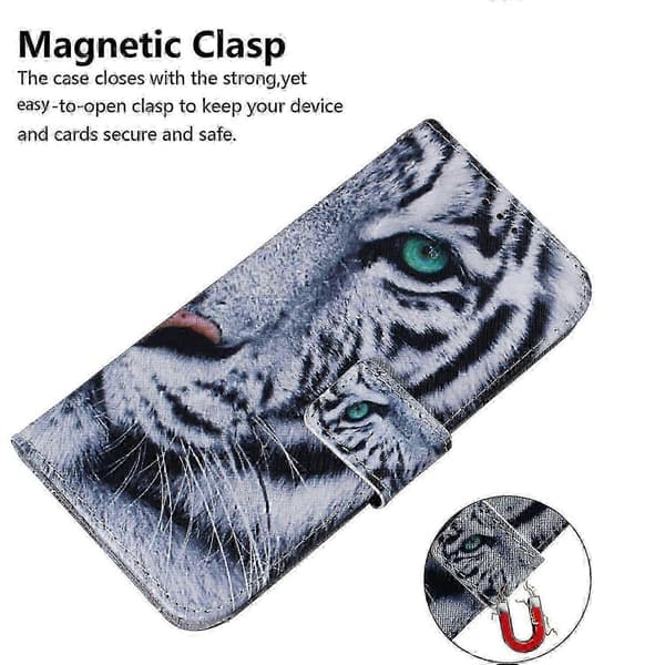 Til Samsung Galaxy A06 4G Pung Etui Mønstertryk Læder Telefoncover Multicolor Tiger