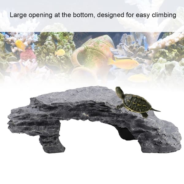 Skjulested Hule Akvarium Skildpadde Reptil Solplads Skjulested Habitat Dekoration Ornament