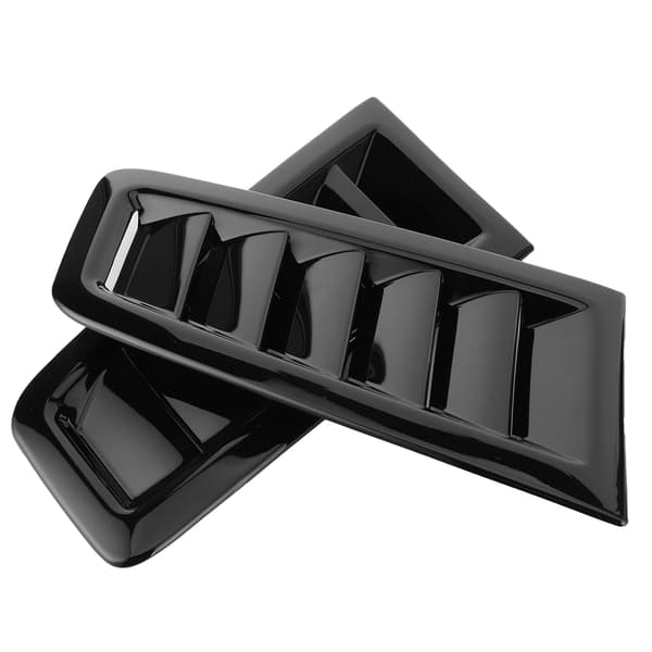 2 stk. Universal Bonnet Luftventiler Motorhjelm Bil Eksteriørdele til Focus RS MK2 Style Gloss Sort
