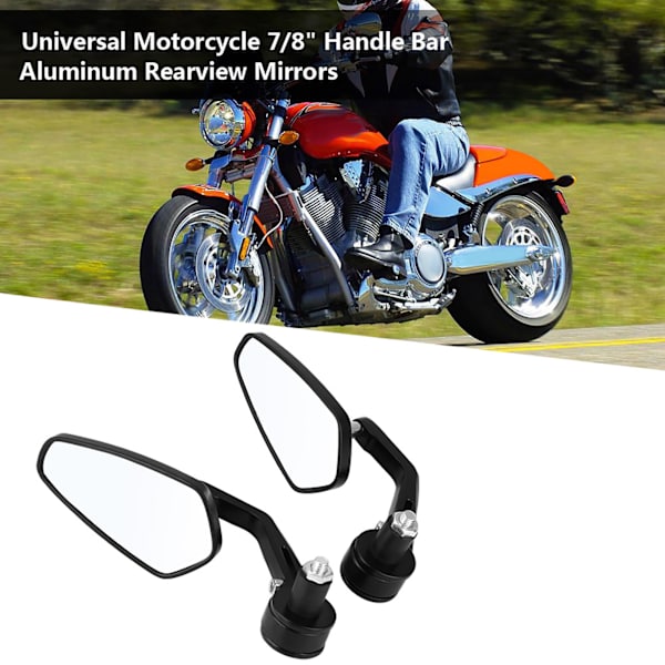 2st Universal Motorcykel 7/8\" Styre Aluminium Backspeglar