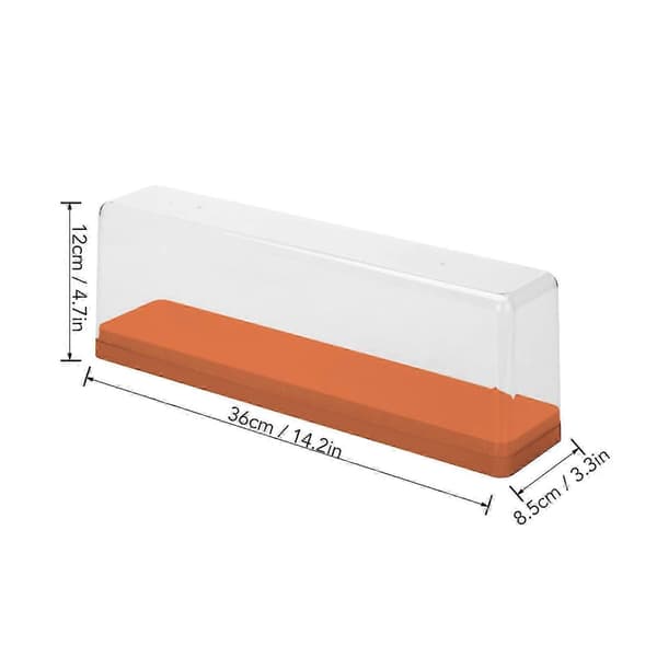 Actionfigur Förvaringslåda Dammtät Stapelbar Transparent Tecknad Figur Docka Displayfodral Orange