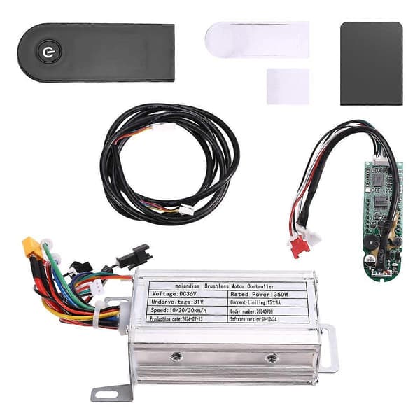 【03】36V 350W Borstlös Kontroller+Bluetooth Mätare+Förlängningssladd Kit för M365/M365 Pro Elscooter Silver