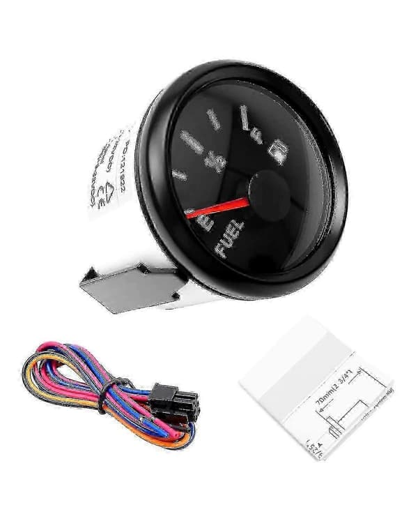 Polttoainemittari 52 mm, 0-90 ohm autoon, veneeseen ja moottoripyörään