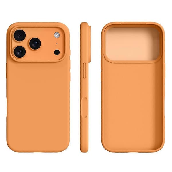 【03】Case Compatible with iPhone 17 Pro Max, Ultra-Thin Liquid Silicone + PC, Anti-Scratch Protection, Phone Cover with Camera Protecto Sunset Orange