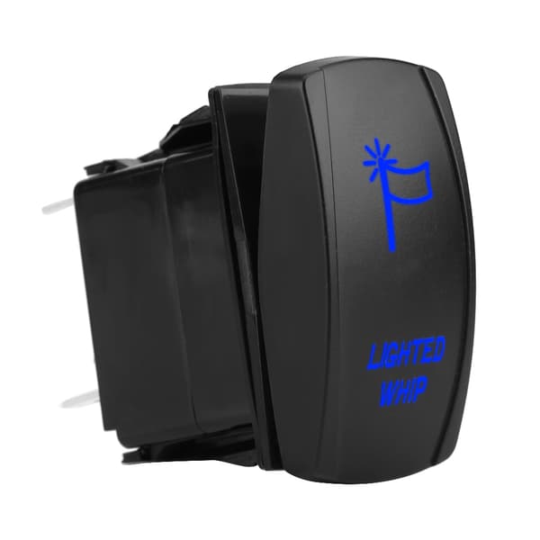 5-benet laserbelyst vippekontakt On Off LED-lys 12V-20A 24V-10A (blå)