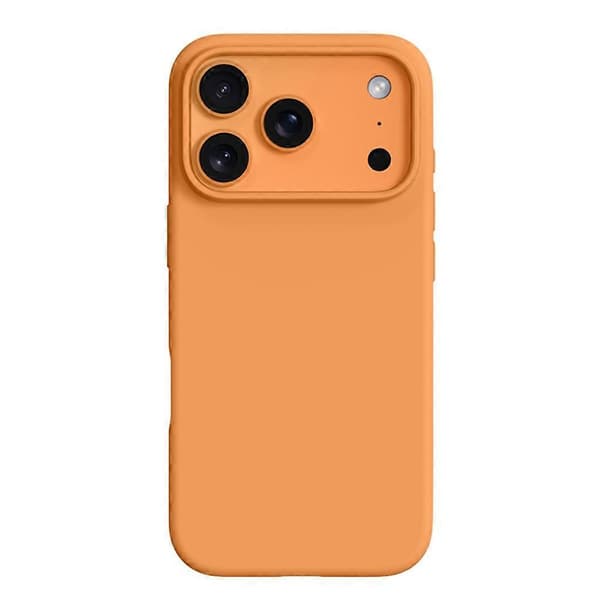 【03】Case Compatible with iPhone 17 Pro Max, Ultra-Thin Liquid Silicone + PC, Anti-Scratch Protection, Phone Cover with Camera Protecto Sunset Orange