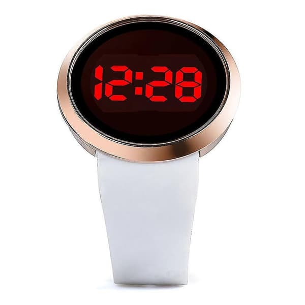 mode vattentät herr LED pekskärm dag datum silikon armbandsur