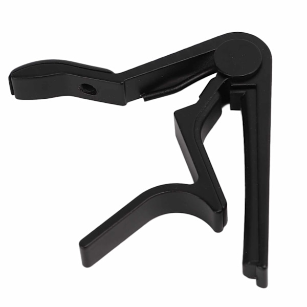 Capo Snabbfäste Strängklämma Tillbehörsset med 5st Gitarrplektrum för Bas Banjo Svart