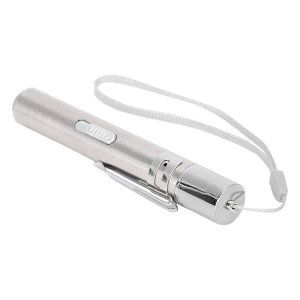 Rød/UV-lys Drille Kat Pen Pointer USB Genopladelig Rustfrit Stål Kæledyr Interaktivt Træningslegetøj