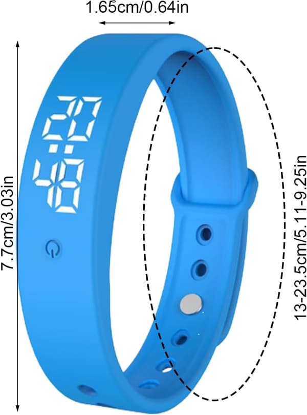 【03】Fitsleep 2025 Vibrating Alarm Band for Deep Sleep - Silent Alarm Clock Brac light blue
