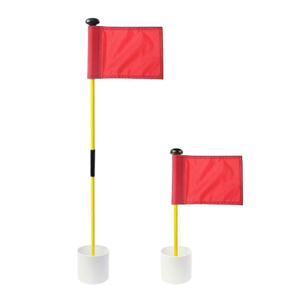 Baghave øvelse golfhul stang flag kop pind foldbar putting flagstang hvid Red