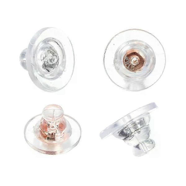 10 stk. 925 sterlingsølv låsbare øreringebagsider erstatningsørepropper kompatibel med Bullet Clutch Back øreringetilbehør 925 Silver