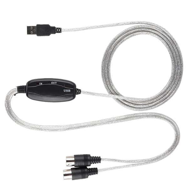 MIDI til USB Kabel Konverter MIDI Interface Adapter Ledning Keyboard Musikredigeringslinje