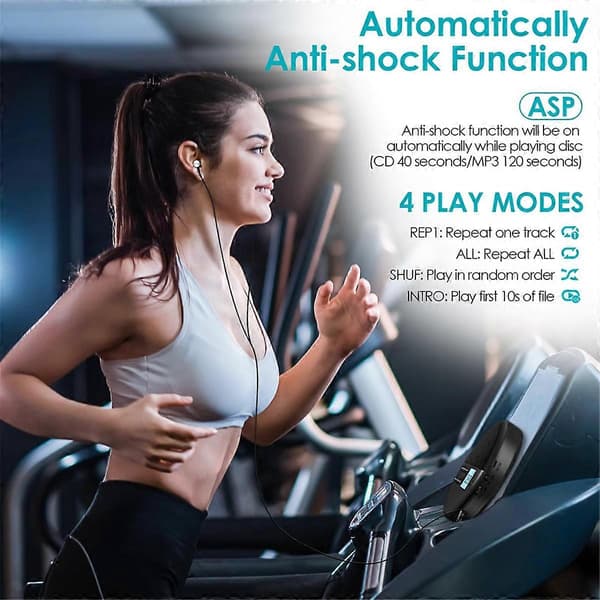 【03】Portable Bluetooth CD Player with Built-in Speakers and Rechargeable Battery [GPA]