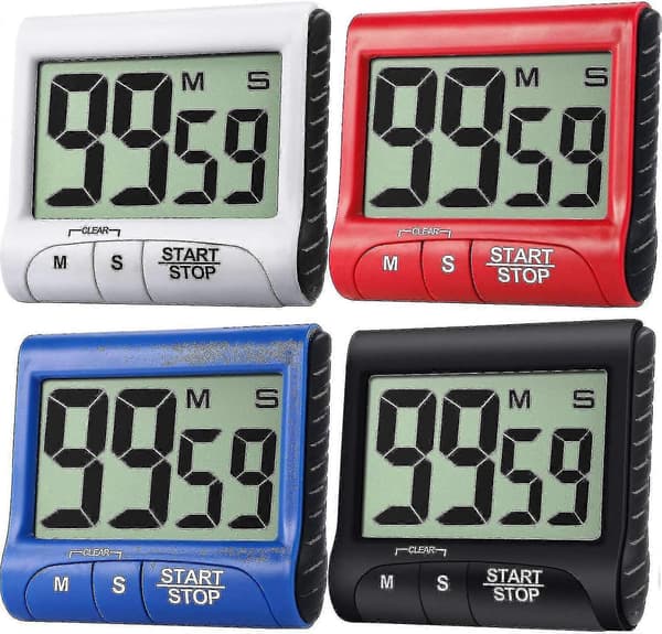 dele digital køkkentimer stort display køkkenvækkeur