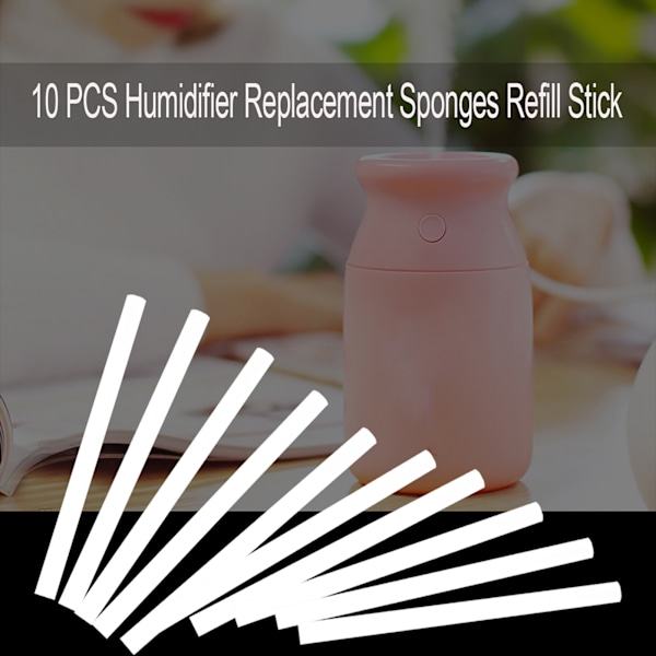 10 kpl Mini Kannettava Henkilökohtainen USB-ilmankostuttimen Vaihtosienet - Valkoinen