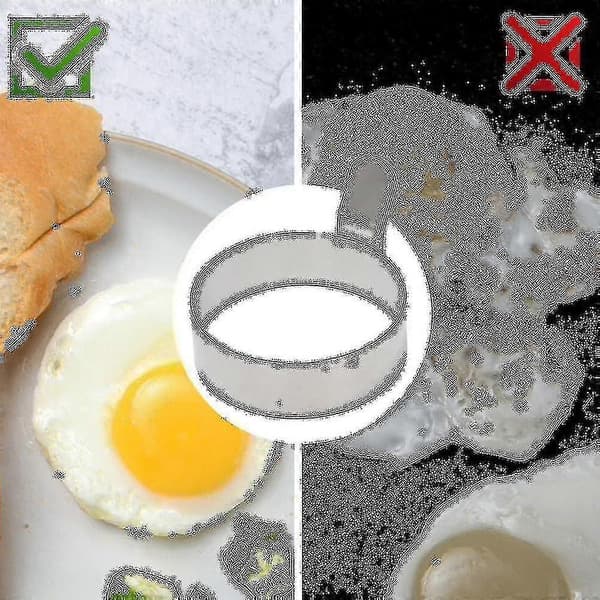 st æggestegeringe i rustfrit stål omeletmodel pandekageringe runde stegte pocheringsforme med ha
