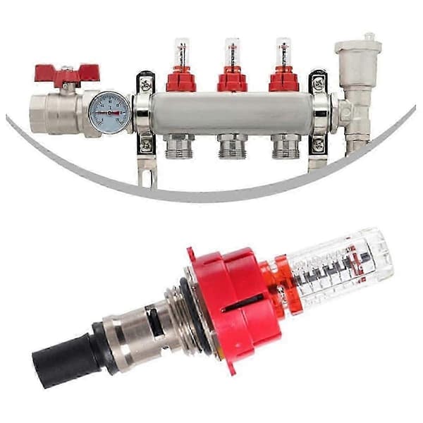 【03】6 stk. Flowmåler til gulvvarmefordeler, Visuel flowovervågningsregulator til gulvvarme