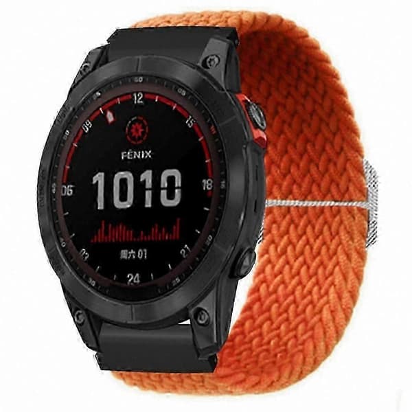 Justerbart sportsarmbånd i nylon med 20 mm PC-stik til aktivitetsmåler Orange