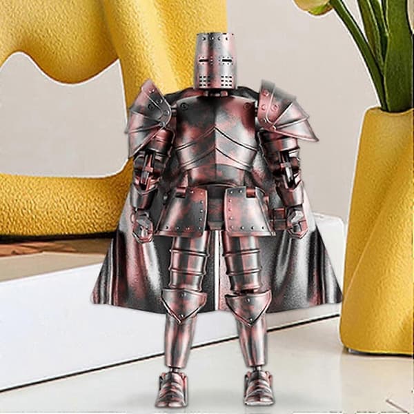 Middelalderlig Fuld Krops Robot Model Actionfigur Skrivebords Bevægelig Figur Dekoration
