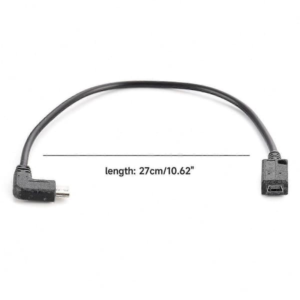 90 asteen mini-USB–tyyppi-C-adapterikaapeli – naaras-uros-liitäntäratkaisu