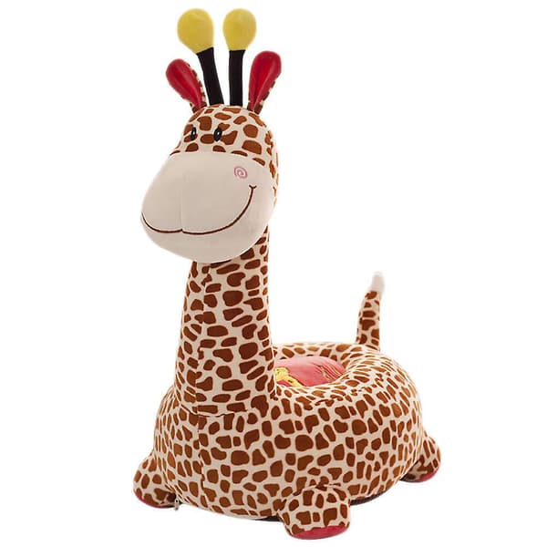 【03】Udstoppede dyr sofa kompatibel med børn riding-giraffe-pink