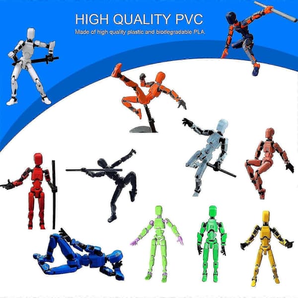 Titan T13 Leddelt Robotfigur - 3D-printet Action Samleobjekt Carrot color