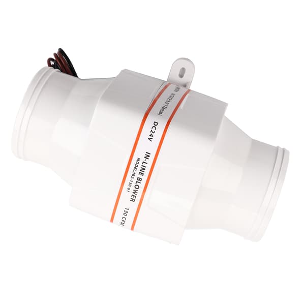 3 tommer Inline Marine Lænse Luftblæser Støjsvag Stærk Ventilationsventilator til Yacht Båd RV (24V)