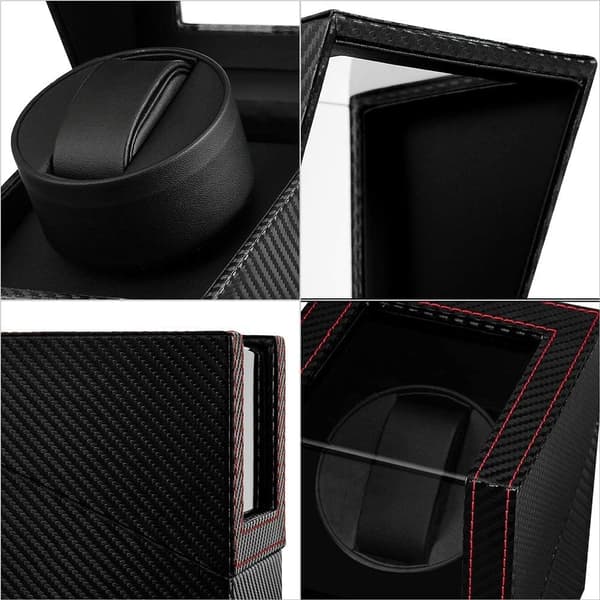 【03】Automaattinen kellonpyöritin yhdelle kellolle, PU-nahka Crocodile pattern PU