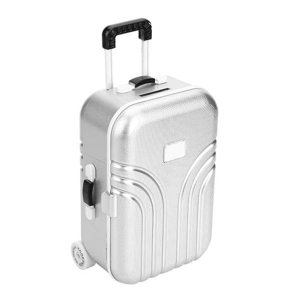 Baby Resväska Leksak Söt Plast Rullande Resväska Mini Bagagebox (Silver)