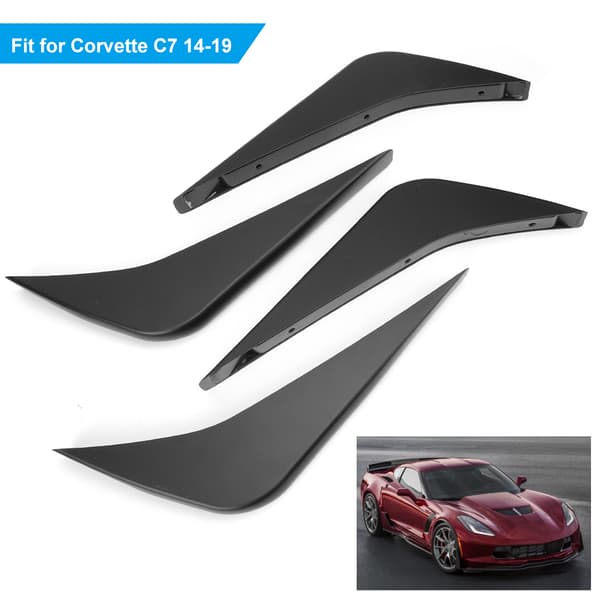 Bagkofanger Spoiler Panel Bil Luft Diffuser Fin Body Kit Bil Ombygning Passer til Corvette C7 14-19