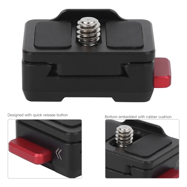 Aluminiumslegering Sort Monitor Quick Release Plade 1/4 Tommer Skrue Fastmonteret Universal Fotograferingstilbehør