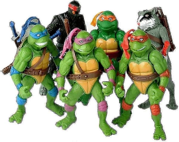 6-pak 12 cm Ninja Turtles Actionfigurer - Perfekt tegneserielegetøjsgave til børn