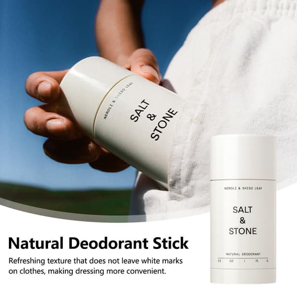 【03】Salt # Stone Unisex Black Oud Extra_Strength Aluminiumfri Deodorant # Black 1pcs